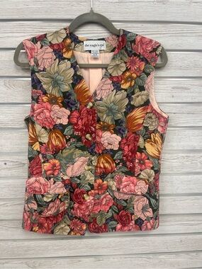 Vintage Eagle’s Eye Floral Vest
